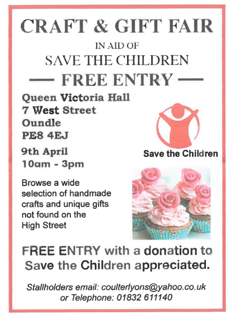 Charity Craft & Gift Fair In Aid Of Save The Children